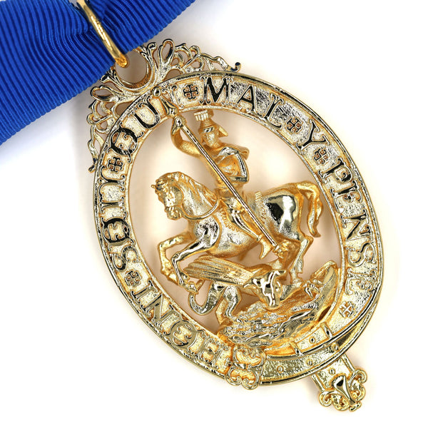 British Order of the Garter “Lesser George” St George Neck Badge Ribbon Replica