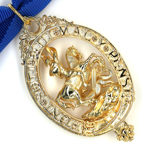 British Order of the Garter “Lesser George” St George Neck Badge Ribbon Replica