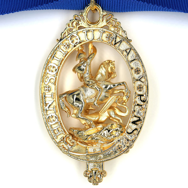 British Order of the Garter “Lesser George” St George Neck Badge Ribbon Replica