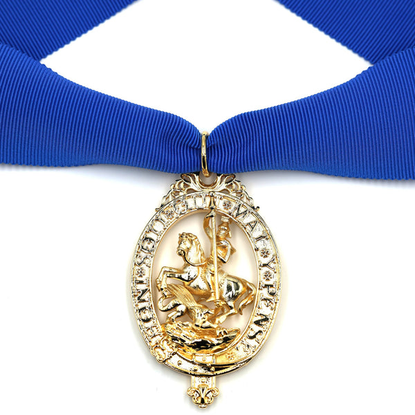 British Order of the Garter “Lesser George” St George Neck Badge Ribbon Replica