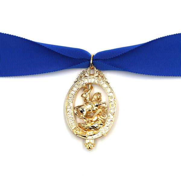 British Order of the Garter “Lesser George” St George Neck Badge Ribbon Replica