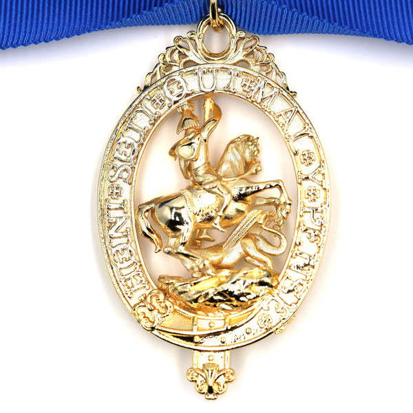 British Order of the Garter “Lesser George” St George Neck Badge Ribbon Replica