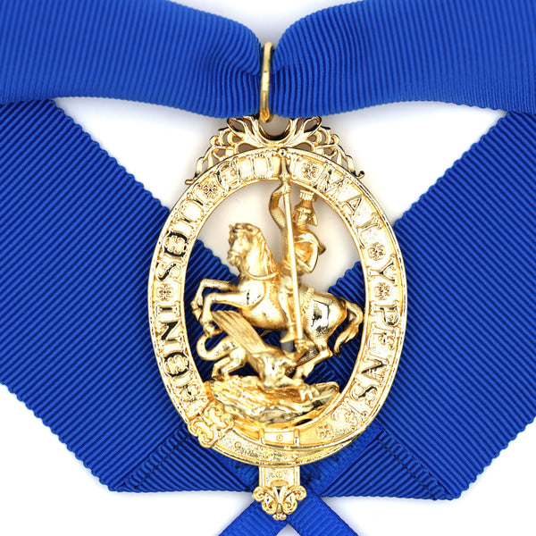 British Order of the Garter “Lesser George” St George Neck Badge Ribbon Replica