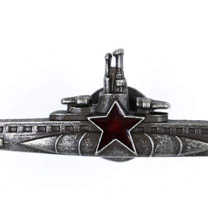 USSR Soviet Navy CCCP Submarine Commander Qualification Badge Screwback Repro Replica