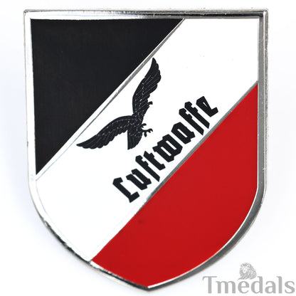 German Luftwaffe Shield Eagle Enamel Pin Badge Black White Red – Reproduction