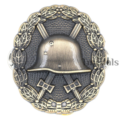 WWI German Wound Badge Gold Grade Reproduction Pinback – Display Collectible