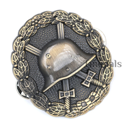WWI German Wound Badge Gold Grade Reproduction Pinback – Display Collectible