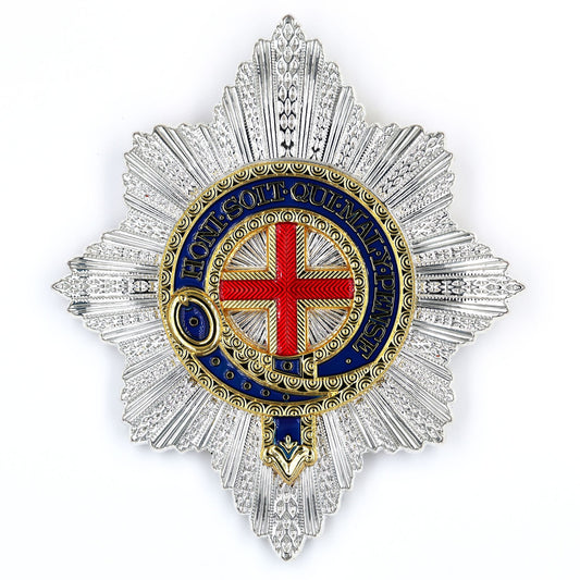 UK Royal Order of the Garter Breast Star Engraved No.21 Limited Replica