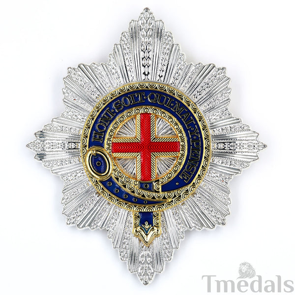 UK Royal Order of the Garter Breast Star Engraved No.21 Limited Replica