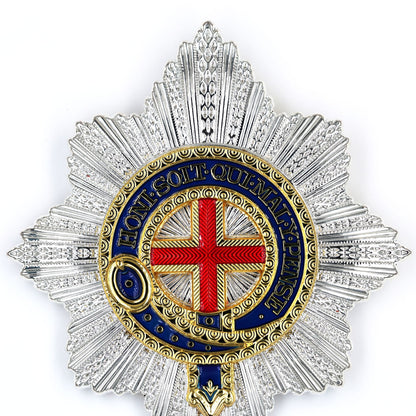 UK Royal Order of the Garter Breast Star Engraved No.21 Limited Replica