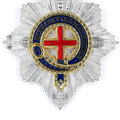 UK Royal Order of the Garter Breast Star Engraved No.21 Limited Replica