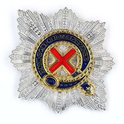 UK Royal Order of the Garter Breast Star Engraved No.21 Limited Replica