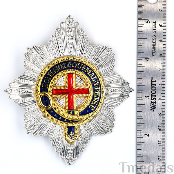 UK Royal Order of the Garter Breast Star Engraved No.21 Limited Replica