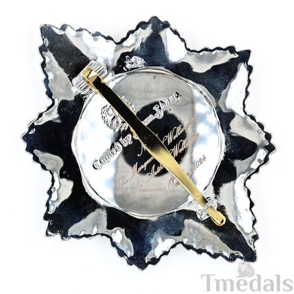 UK Royal Order of the Garter Breast Star Engraved No.21 Limited Replica