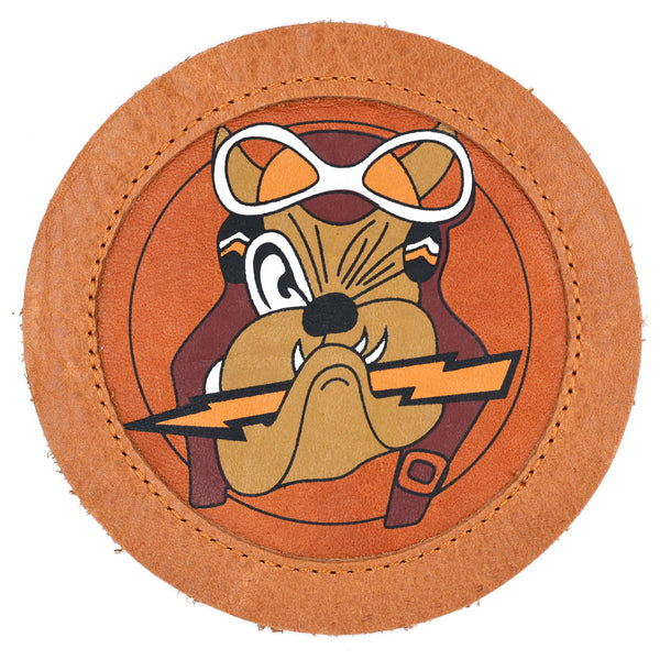 USA WWII Bulldog 61st Fighter Squadron 56th FG 8th AAF Leather Patch Replica