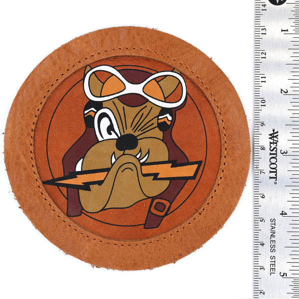 USA WWII Bulldog 61st Fighter Squadron 56th FG 8th AAF Leather Patch Replica