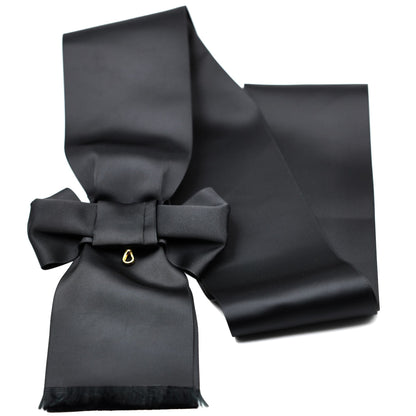 UK Order of St John Black Sash Only Ceremonial Sash Bow Style Replica