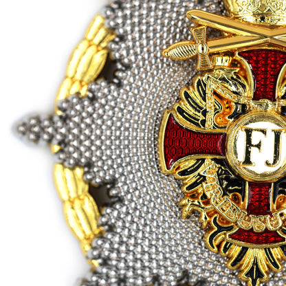 Austro Golden Cross of Merit 1849 Franz Joseph Order Medal with Swords Replica