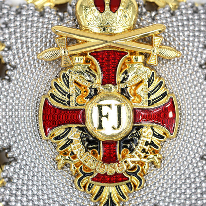 Austro Golden Cross of Merit 1849 Franz Joseph Order Medal with Swords Replica