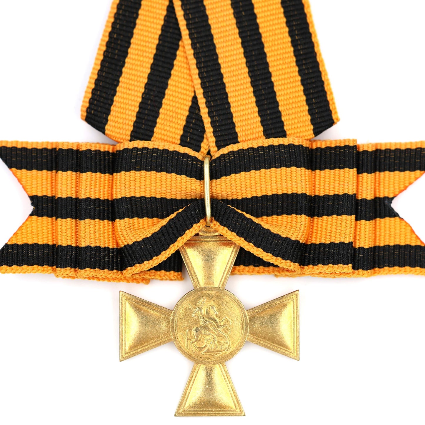 Imperial Russian St. George Cross 1st Class Nicholas II Replica w/ Bow Ribbon