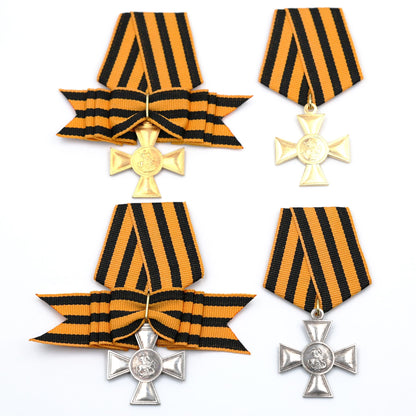 Imperial Russian St George Cross Set 1st 2nd 3rd 4th Class Replica w Ribbon