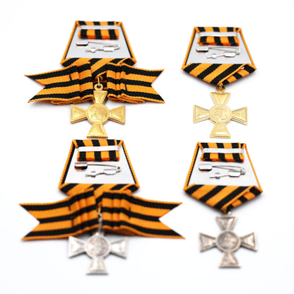 Imperial Russian St George Cross Set 1st 2nd 3rd 4th Class Replica w Ribbon