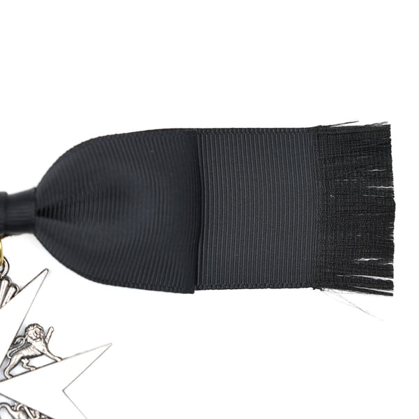 UK British Order of St John Lady of Grace Bow Badge White Enamel Cross Replica