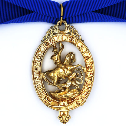 British Order of the Garter “Lesser George” St George Neck Badge Ribbon Replica