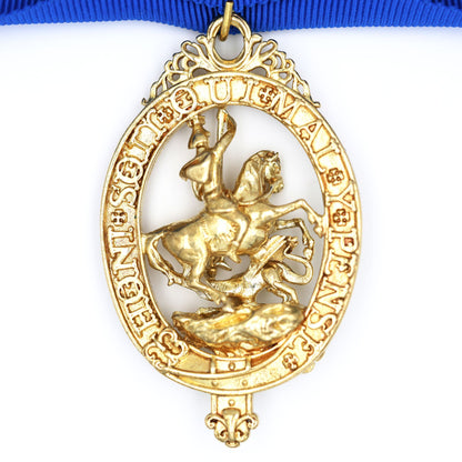 British Order of the Garter “Lesser George” St George Neck Badge Ribbon Replica