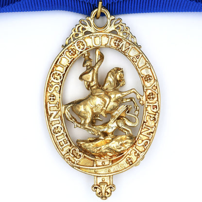 British Order of the Garter “Lesser George” St George Neck Badge Ribbon Replica