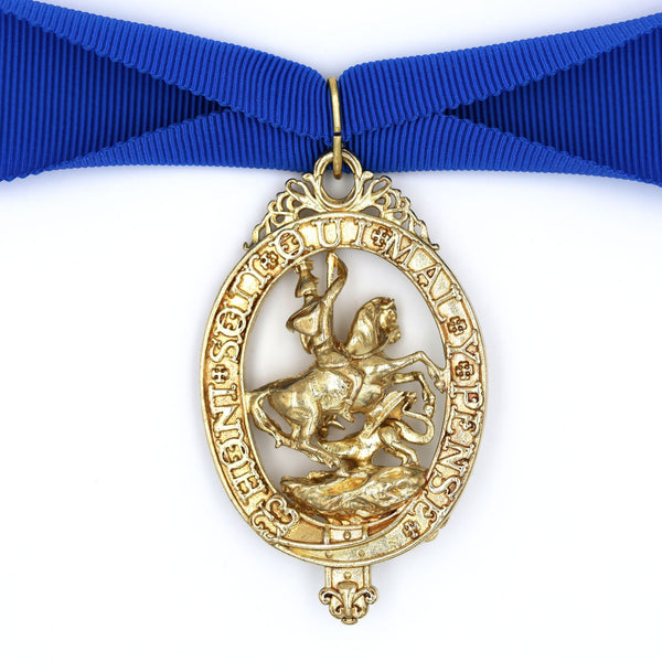 British Order of the Garter “Lesser George” St George Neck Badge Ribbon Replica