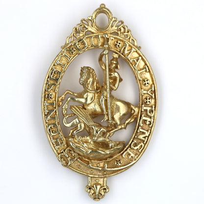 British Order of the Garter Lesser George Pendant Brass UK Badge Replica