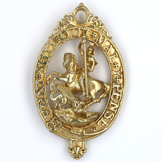 British Order of the Garter Lesser George Pendant Brass UK Badge Replica