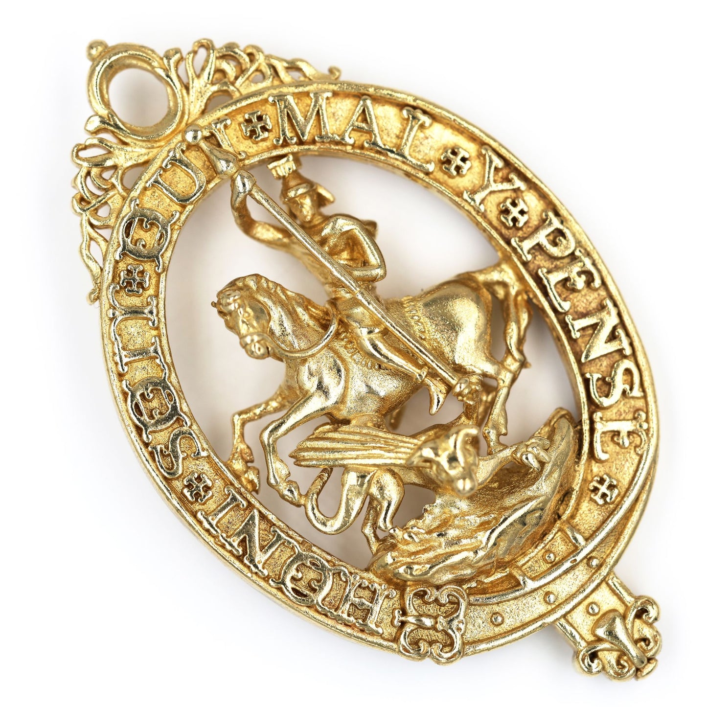 British Order of the Garter Lesser George Pendant Brass UK Badge Replica