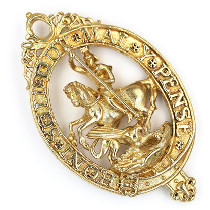 British Order of the Garter Lesser George Pendant Brass UK Badge Replica