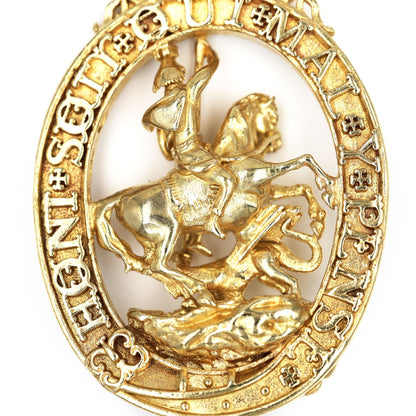 British Order of the Garter Lesser George Pendant Brass UK Badge Replica