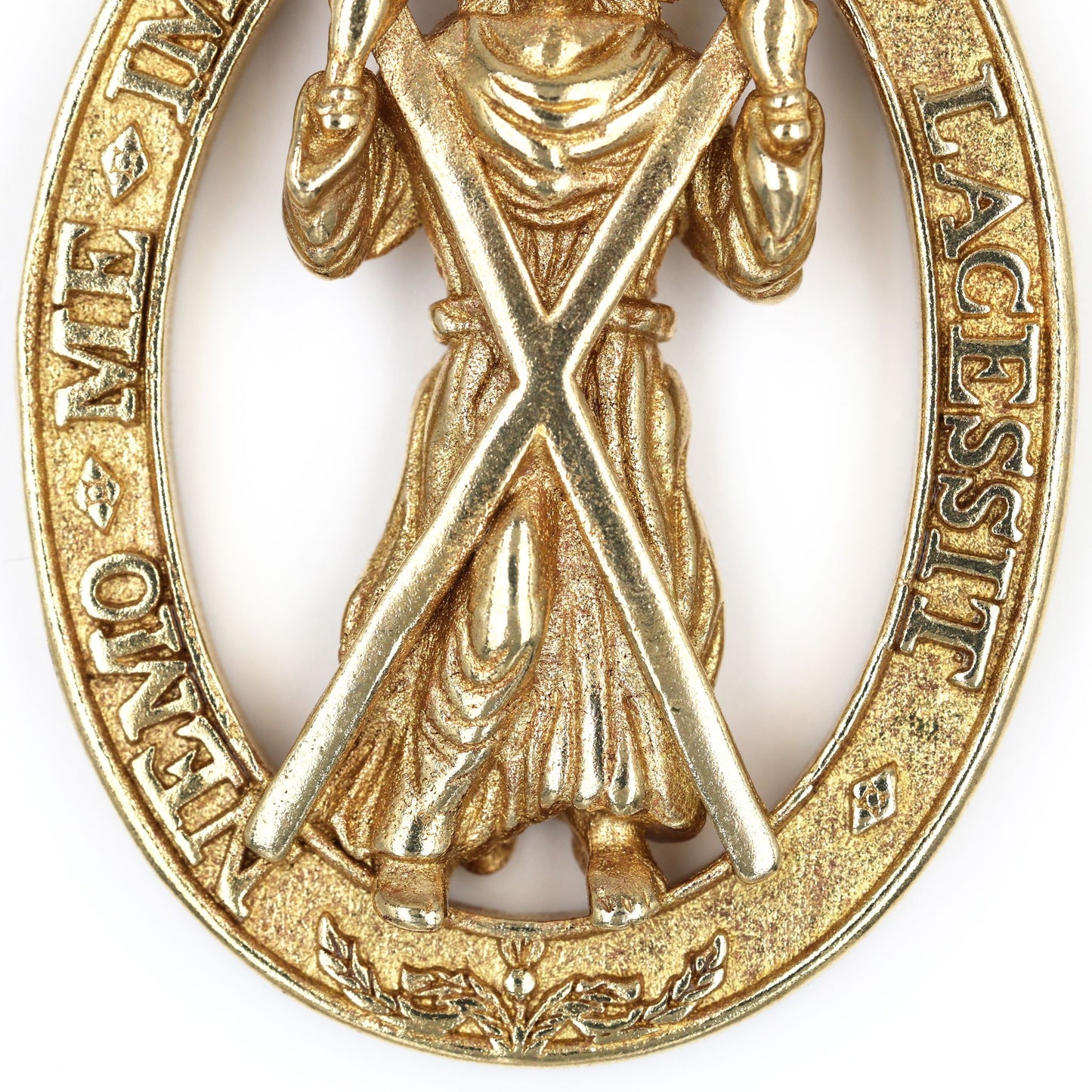 Pair British Order of the Garter & Thistle Pendants Brass Replica Badges