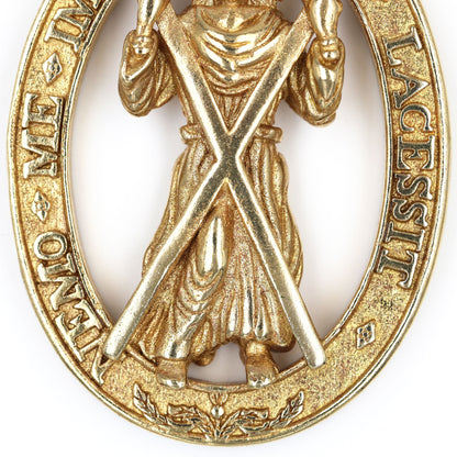 British Order of the Thistle Saint Andrew Pendant Brass Replica Badge