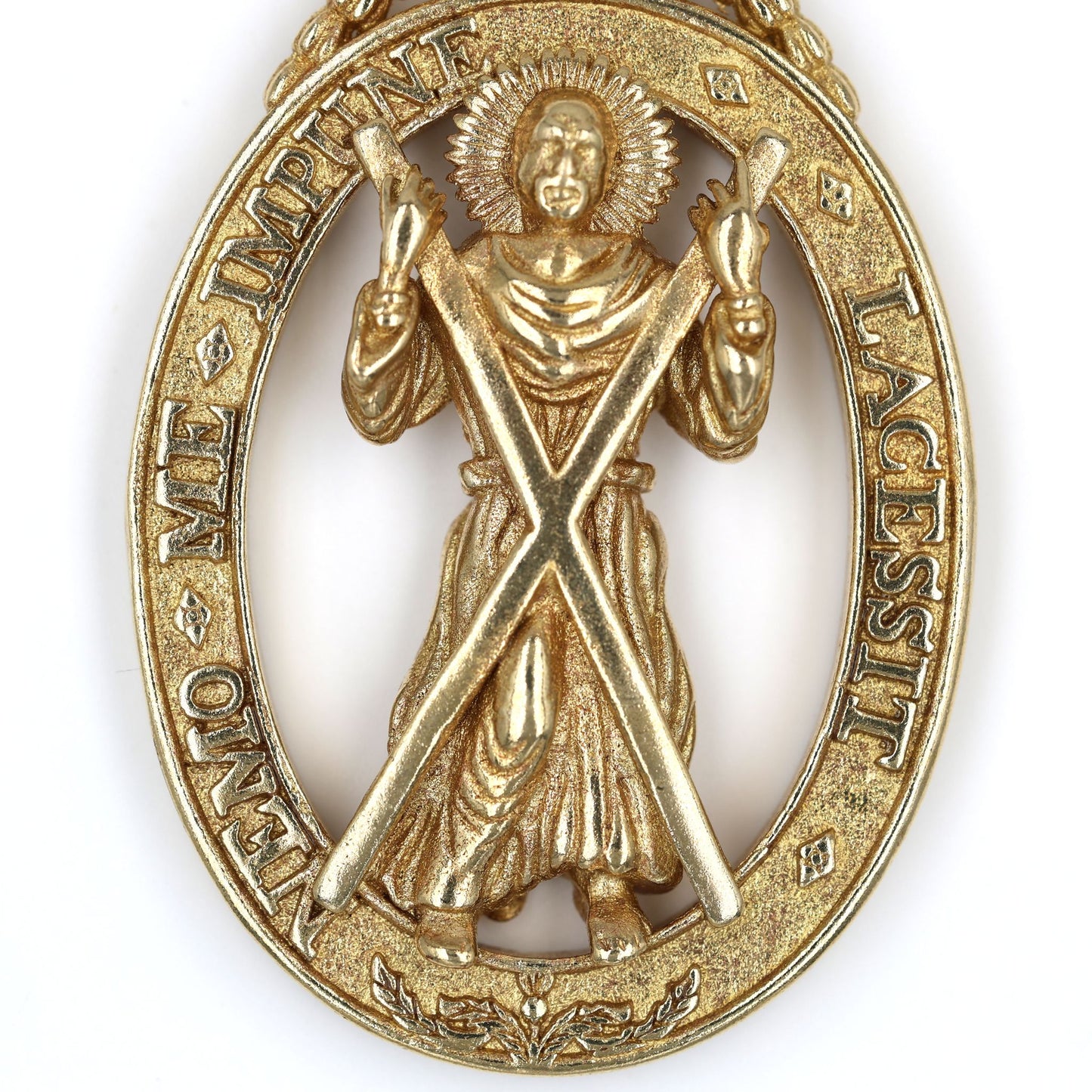 Pair British Order of the Garter & Thistle Pendants Brass Replica Badges