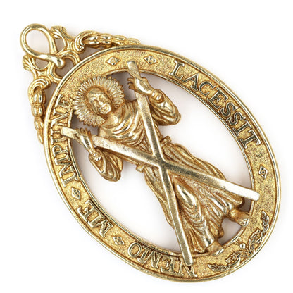 British Order of the Thistle Saint Andrew Pendant Brass Replica Badge