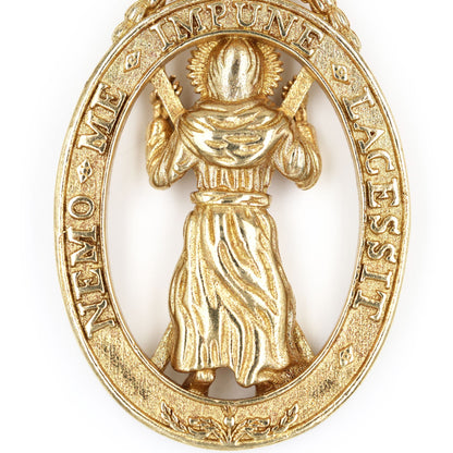 British Order of the Thistle Saint Andrew Pendant Brass Replica Badge