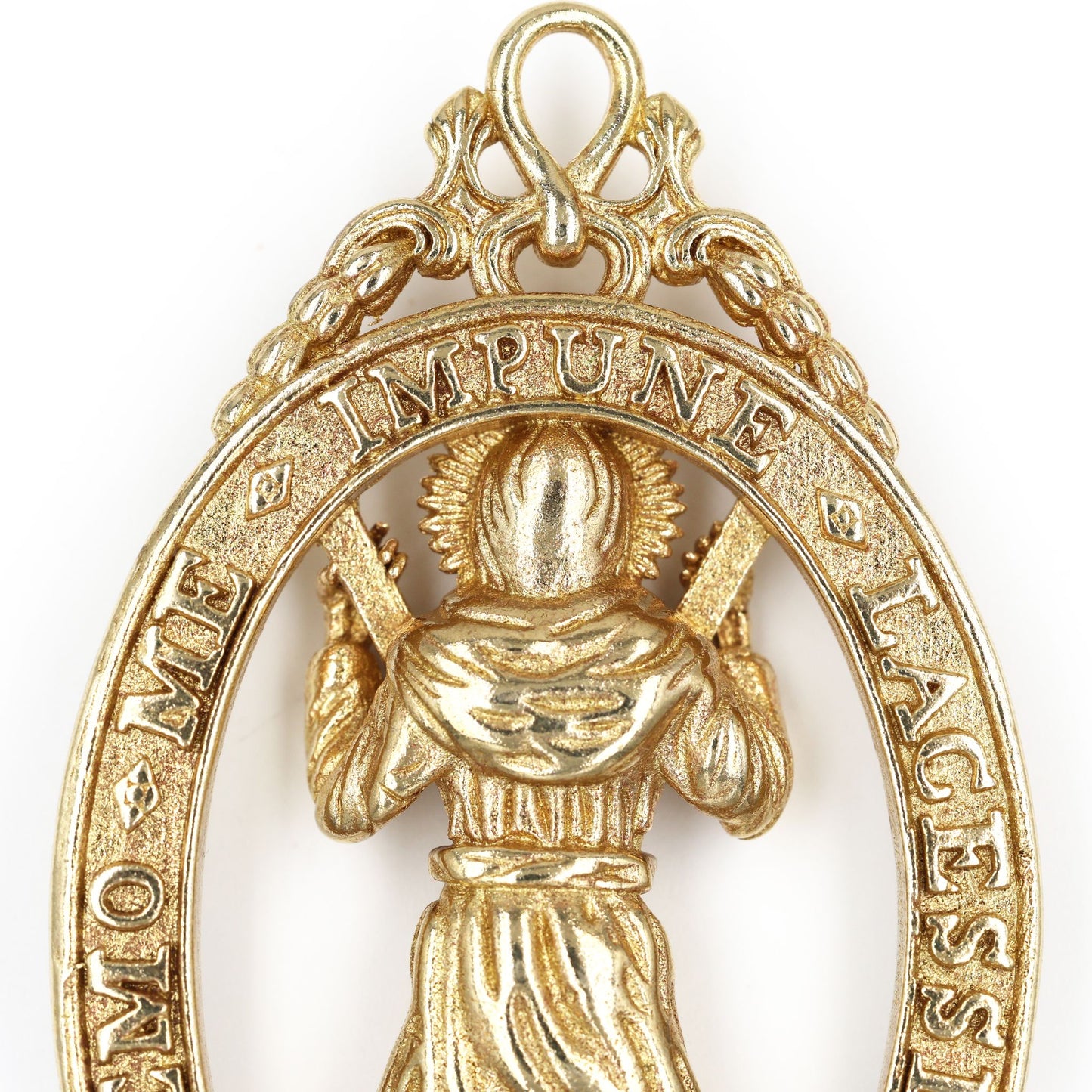 Pair British Order of the Garter & Thistle Pendants Brass Replica Badges
