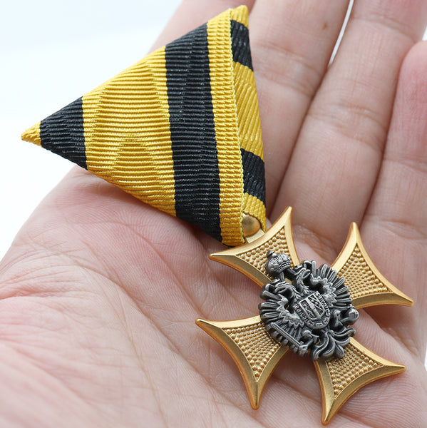 Austria-Hungary Officer’s Military Service Decoration 3rd Class Cross Replica