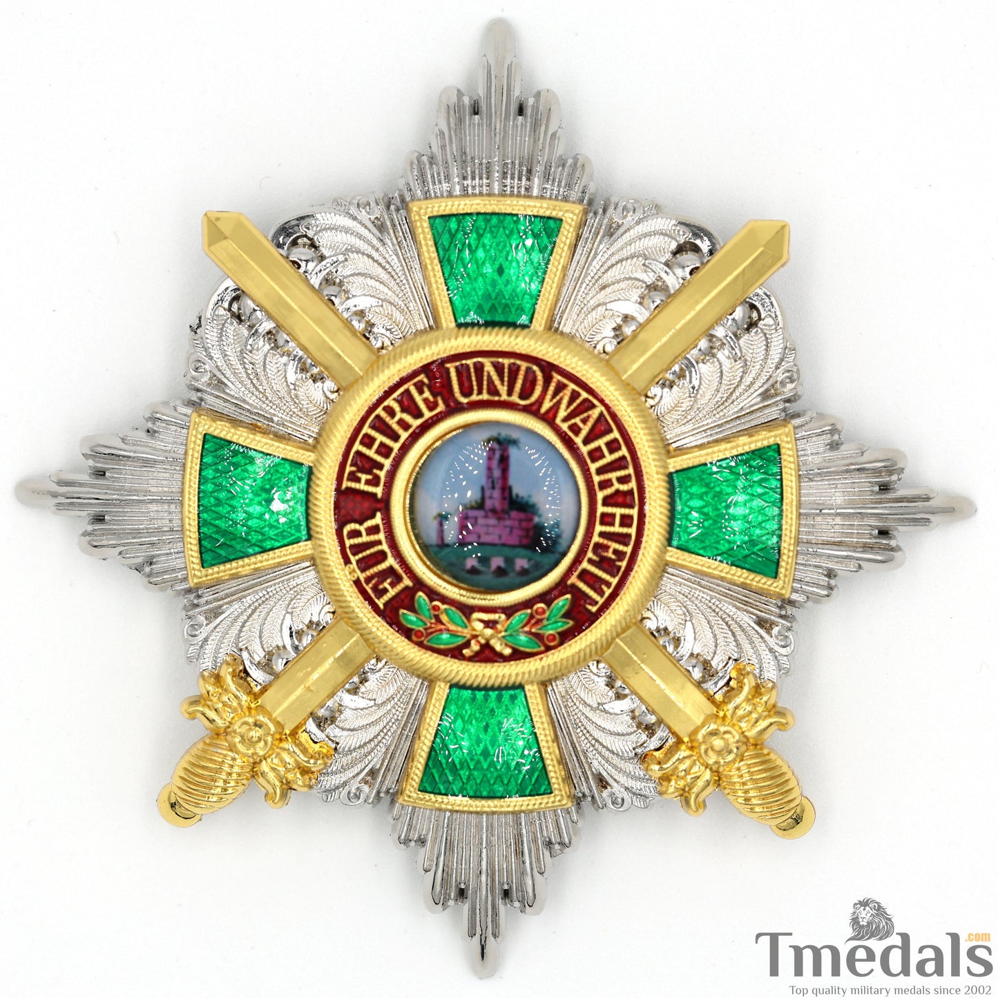 German Order of the Zähringer Lion – Commander Breast Star with Swords Replica