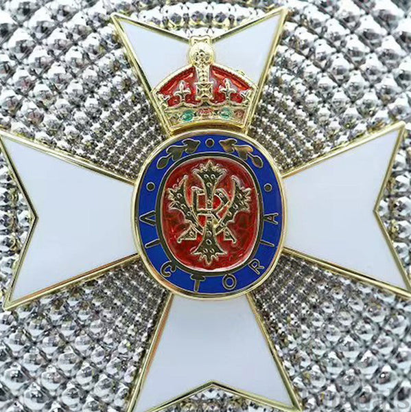 UK British Royal Victorian Order (RVO) Breast Star White Enamel & Gilt Replica