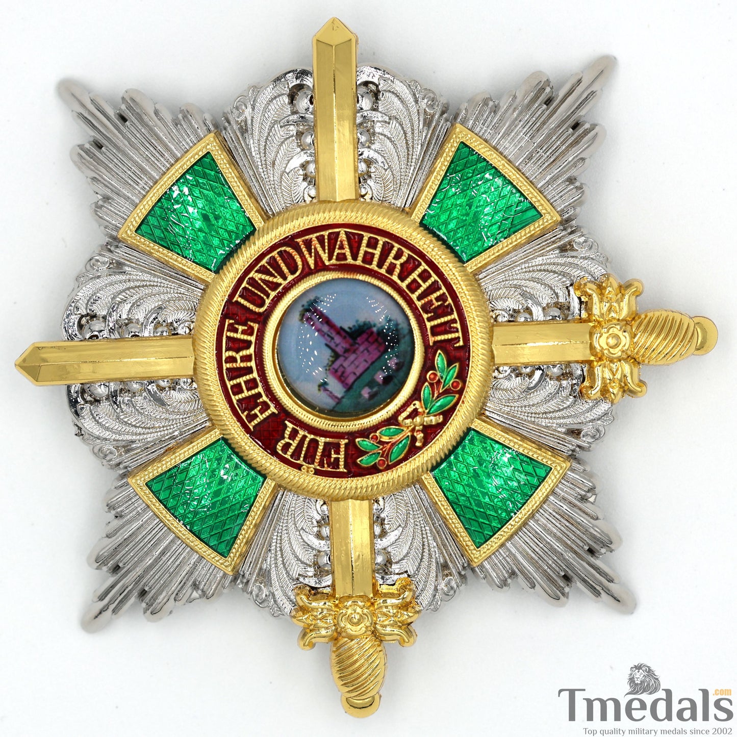 German Order of the Zähringer Lion – Commander Breast Star with Swords Replica