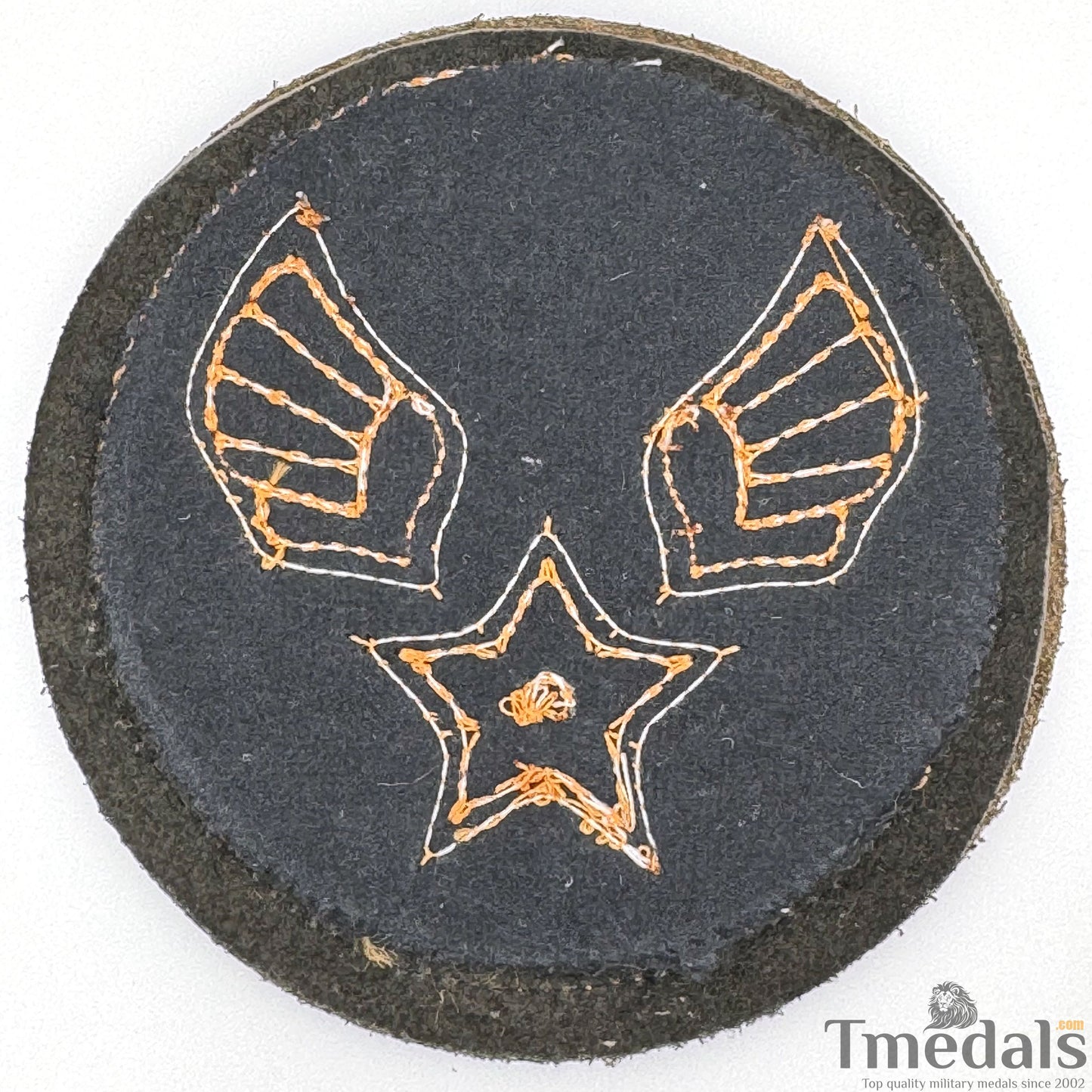 U.S. Army Air Force WW2 BULLION USAF Air Corps Squadron Shoulder Uniform Patch Genuine leather USA