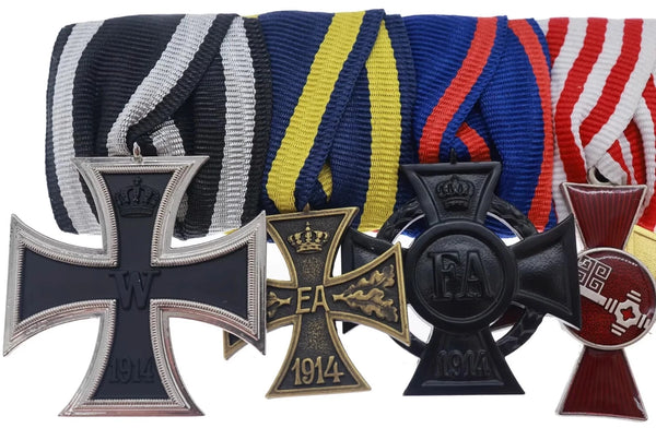 WW1 German 7-Place Mounted Medal Bar Imperial / Austro-Hungarian Awards Replica