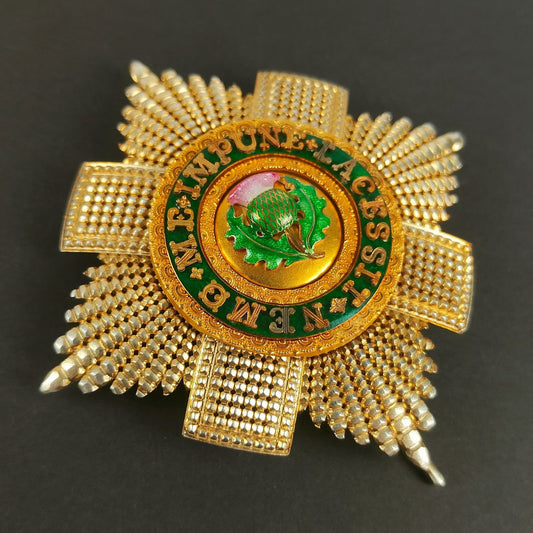 British Order of the Thistle Breast Star – 925 Sterling Silver Enamel