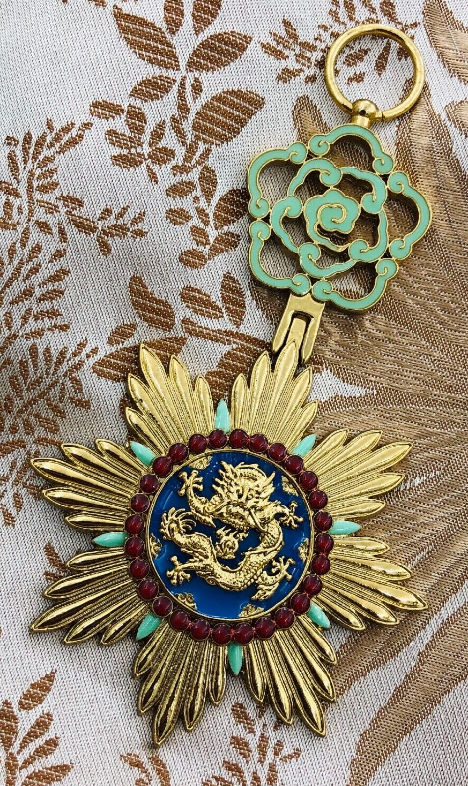 Order of the Illustrious Dragon Full Set with Sash – Japan Manchukuo China Medal Replica